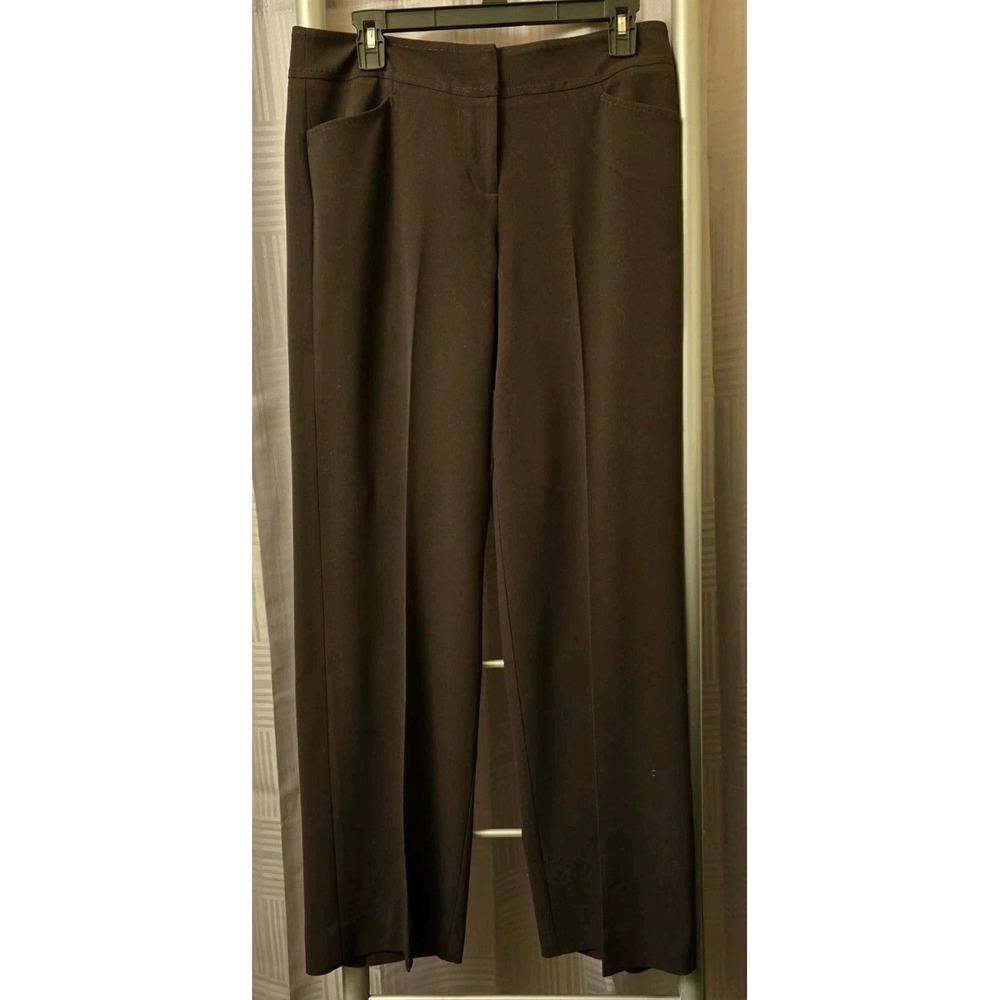 Chico's Womens Brown Wide Leg Trouser Pants Size 0.5/Small Classic Office Staple